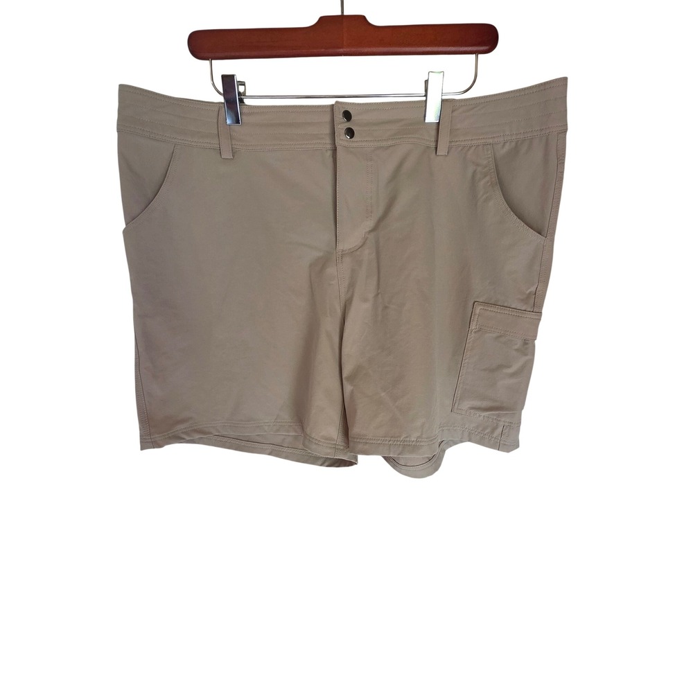 Willit Womens Tan Khaki Hiking Shorts Size 16 Nylon‎ Spandex Cargo Outdoor Plus
